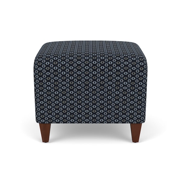 Lesro Siena Lounge Reception 1 Seat Bench, Walnut, RS Night Sky Upholstery SN1001 - main